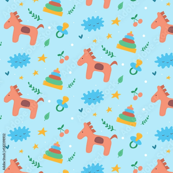 Obraz Cute kids background pattern