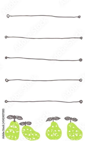 Obraz 北欧風の洋ナシ