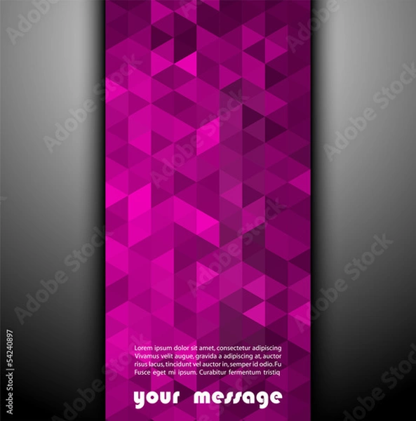 Fototapeta Abstract template background with triangle shapes