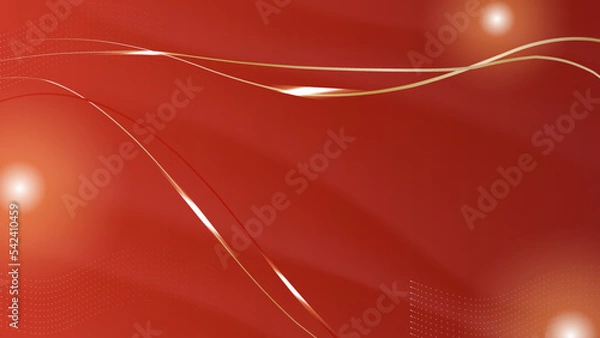 Obraz Abstract red and gold lines background