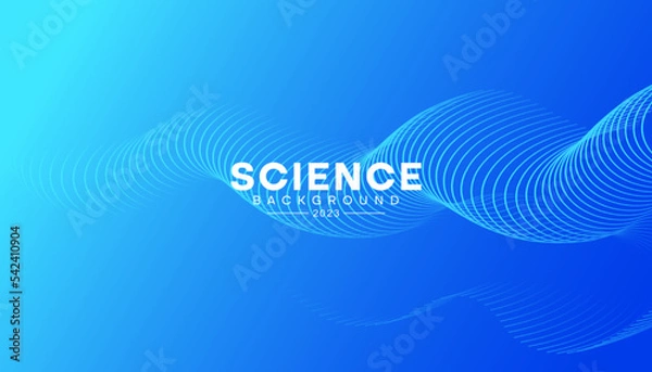 Fototapeta Abstract science background with a circle. Modern futuristic background with lines for technology and business. Vector, 2022-2023