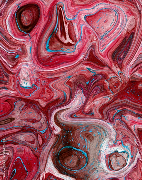 Obraz red and blue abstract