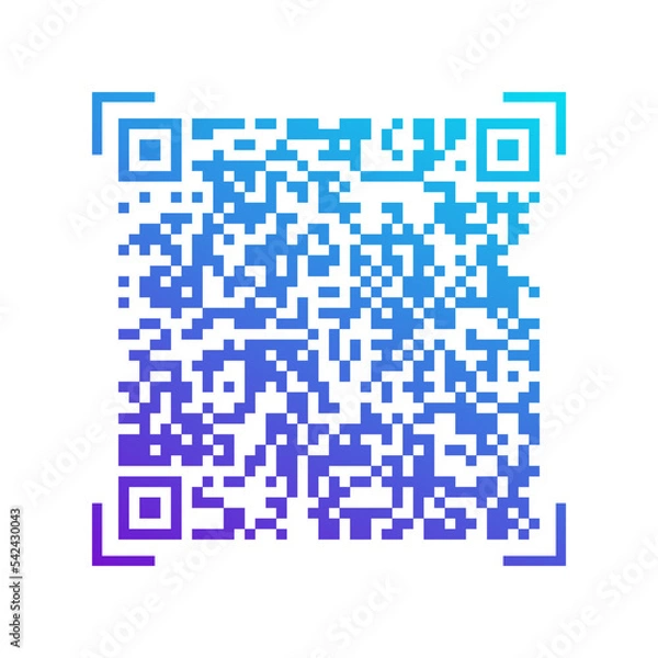 Obraz Vector gradient QR code