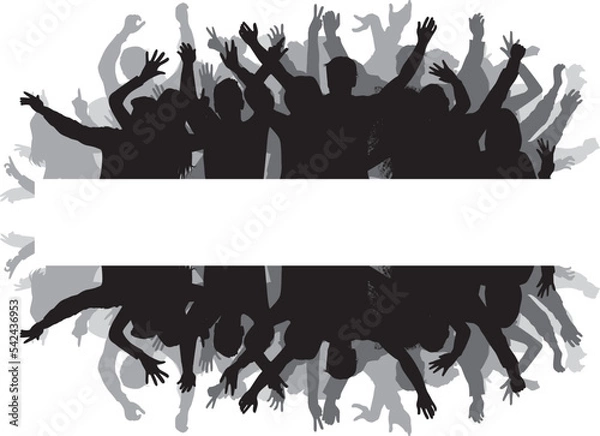 Fototapeta Dancing people silhouettes , abstract background.