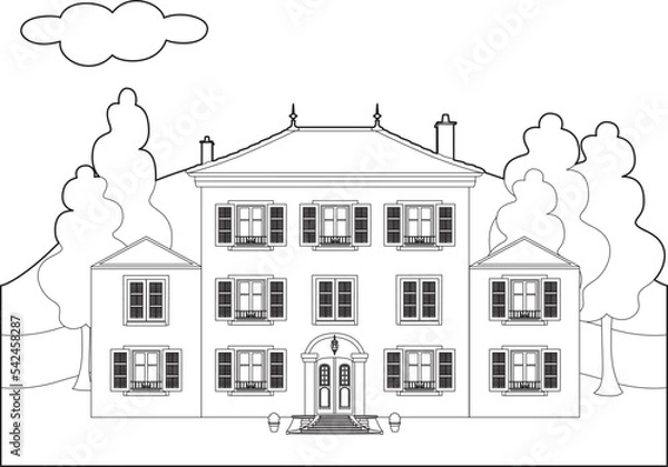 Obraz Drawing of a tall building