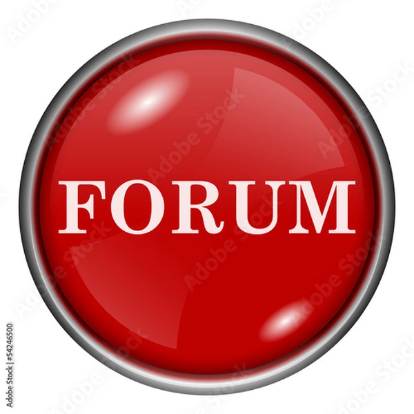 Obraz Red round glossy icon