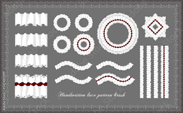 Obraz レース_シームレスパターン_ブラシ