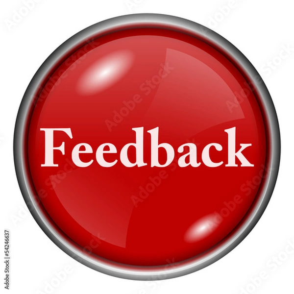 Obraz Red round glossy icon