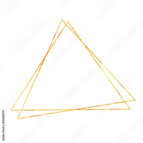 Obraz gold frame, geometry png, design element for invitations, logos, social media . Design frames png. Frames on an isolated transparent background.