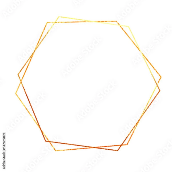Obraz gold frame, geometry png, design element for invitations, logos, social media . Design frames png. Frames on an isolated transparent background.