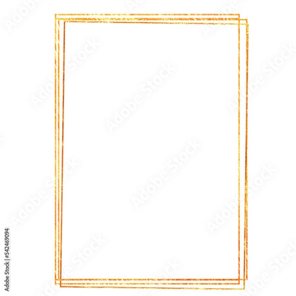 Obraz gold frame, geometry png, design element for invitations, logos, social media . Design frames png. Frames on an isolated transparent background.