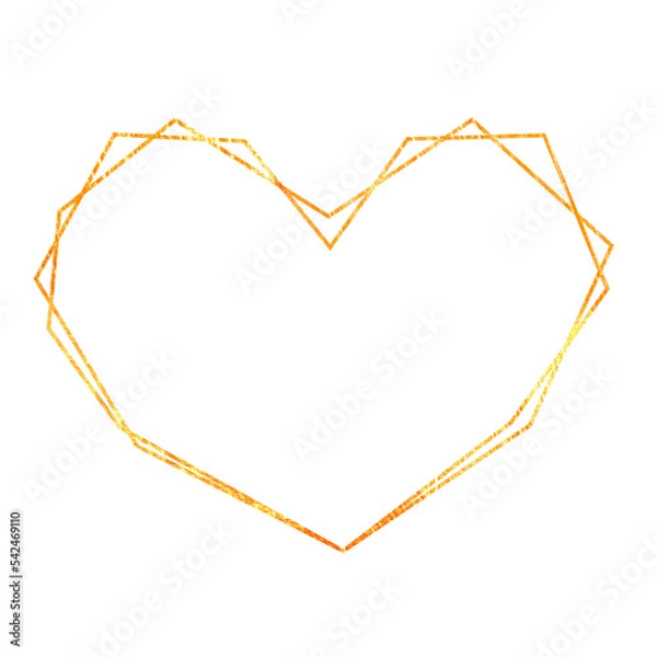 Obraz gold frame, geometry png, design element for invitations, logos, social media . Design frames png. Frames on an isolated transparent background.