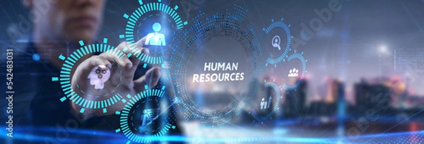 Fototapeta Business, Technology, Internet and network concept. Human Resources HR management concept.