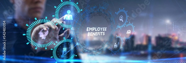 Fototapeta Business, Technology, Internet and network concept. Shows the inscription: EMPLOYEE BENEFITS.