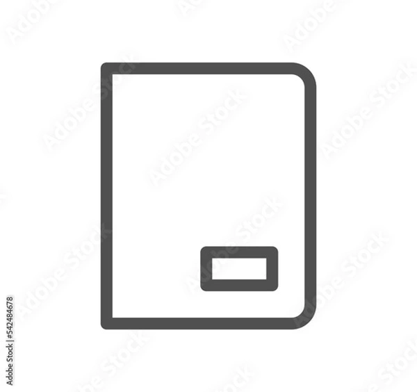 Fototapeta Book and learning icon outline and linear vector.