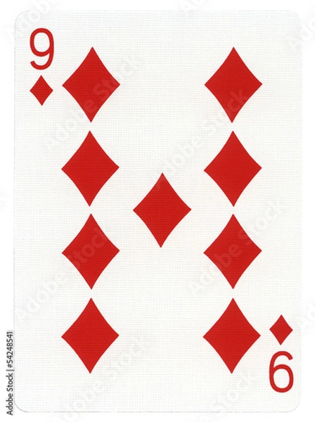Obraz Playing Card - Nine of Diamonds