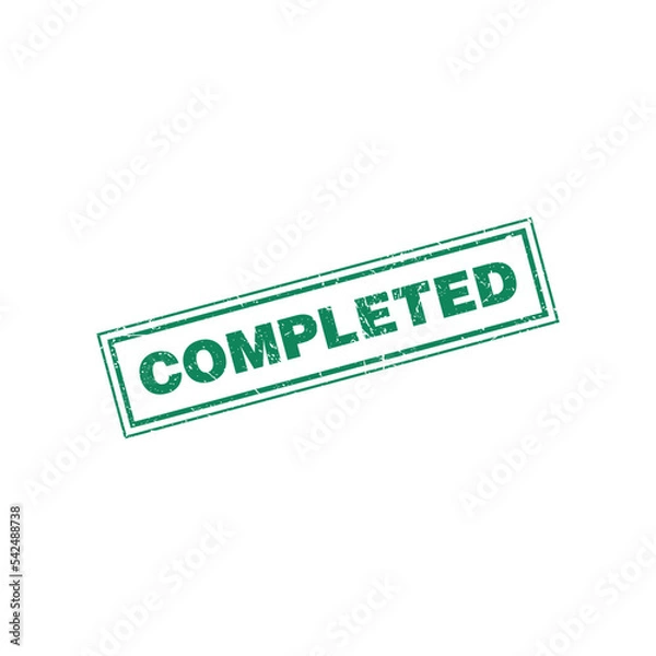 Fototapeta Completed Stamp Vector Template Illustration Design.