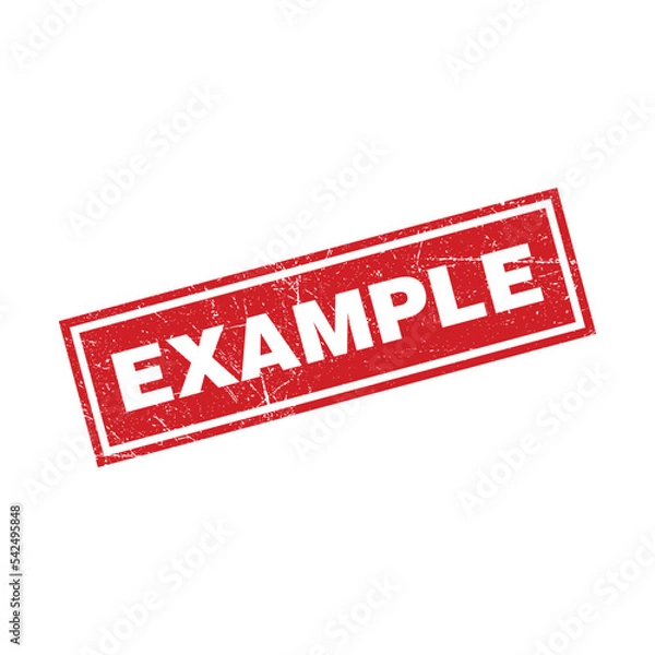 Fototapeta Example Letter Stamp Vector Template Illustration Design.