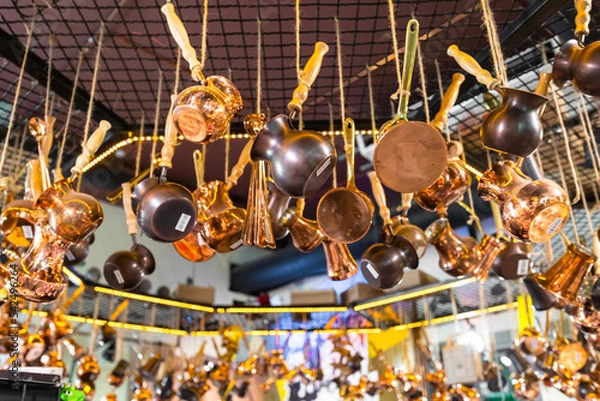 Fototapeta Selling turkish turks for coffee brewing in Lviv