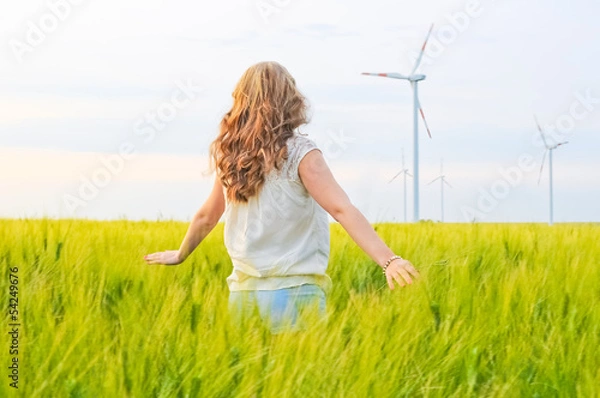 Fototapeta Mädchen im Feld