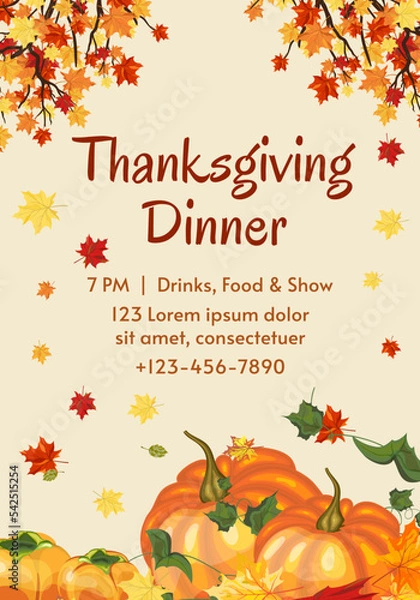 Obraz Thanksgiving Dinner Poster