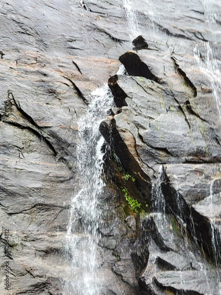 Obraz Hickory Nut waterfall in the mountains at Chimney Rock State Park