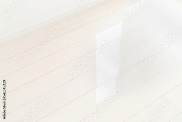 Obraz フロアコーティングをした家の写真。新築住宅。