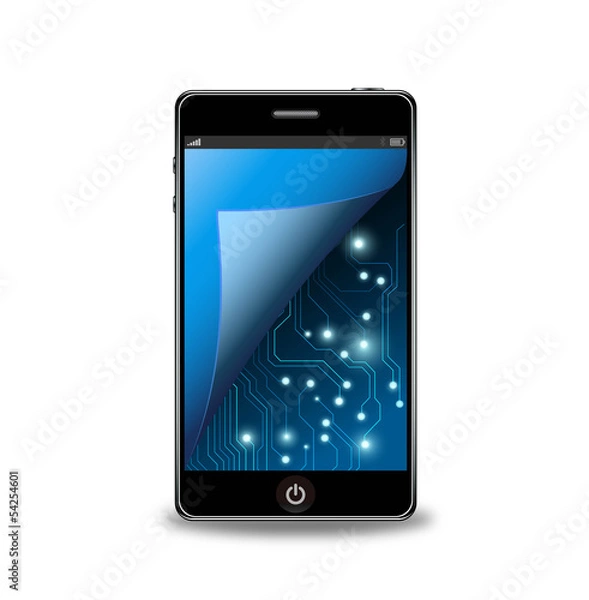 Obraz ベクター、スマートフォンとシステム回路