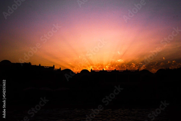 Obraz sunset in the city