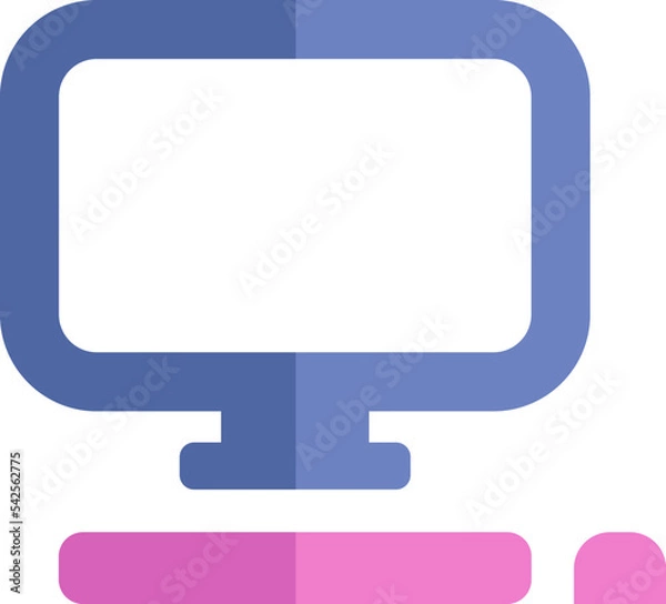 Fototapeta Banking computer, icon, vector on white background.