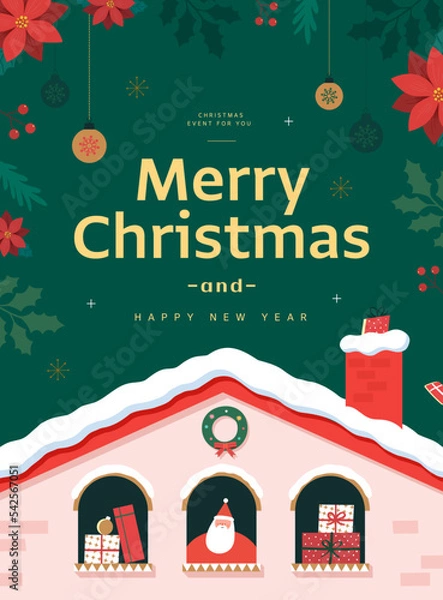 Obraz Christmas shopping template illustration. Baner. POP-UP
