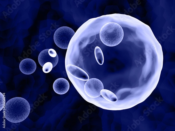 Obraz blue molecules