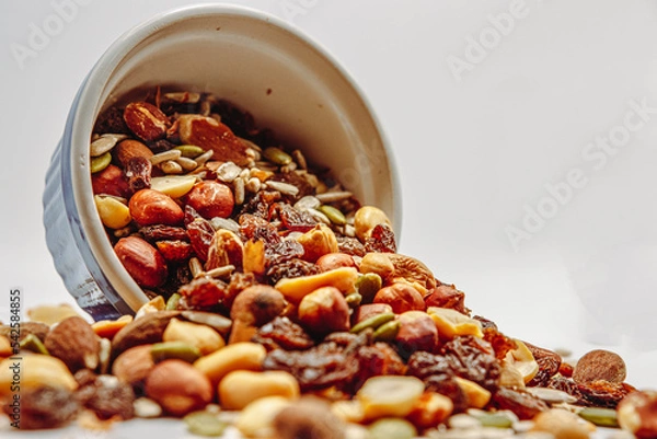 Obraz dried fruits and nuts