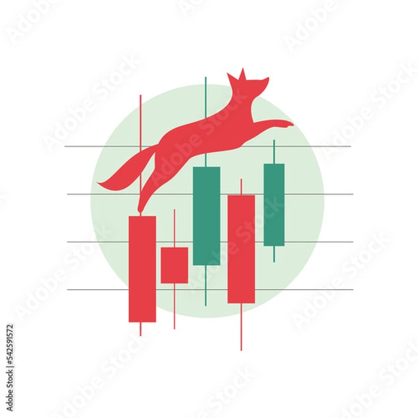 Obraz Logo. Exchange. Trader. Schedule. Fox.