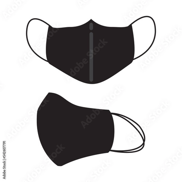 Obraz black mask for protection vector logo icon