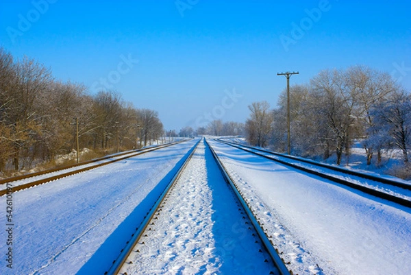 Obraz Winter railway