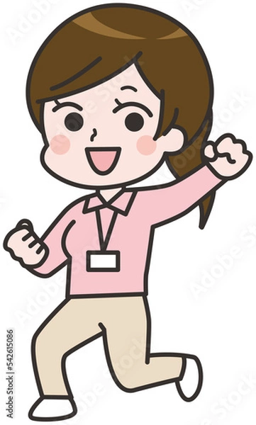 Fototapeta やる気のある介護スタッフの女性