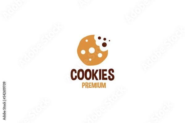 Fototapeta Creative cookie bakery logo design vector template illustration
