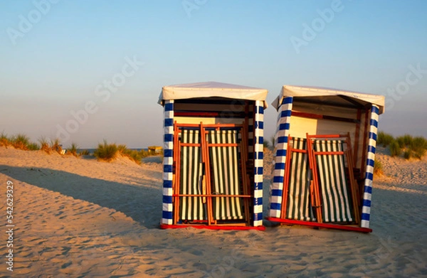 Obraz Strandzelte auf der Insel Borkum