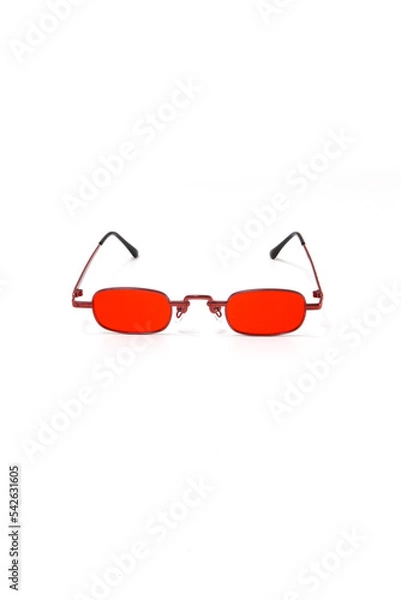 Fototapeta creative sunglasses on white background