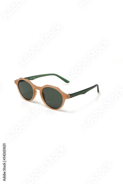 Fototapeta creative sunglasses on white background
