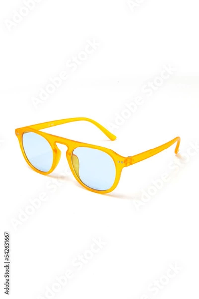 Fototapeta creative sunglasses on white background