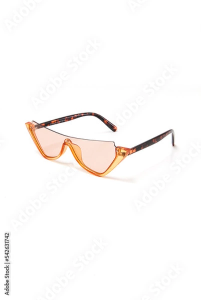 Fototapeta creative sunglasses on white background