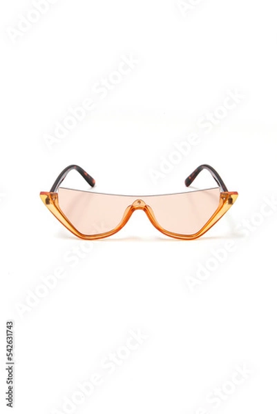 Fototapeta creative sunglasses on white background