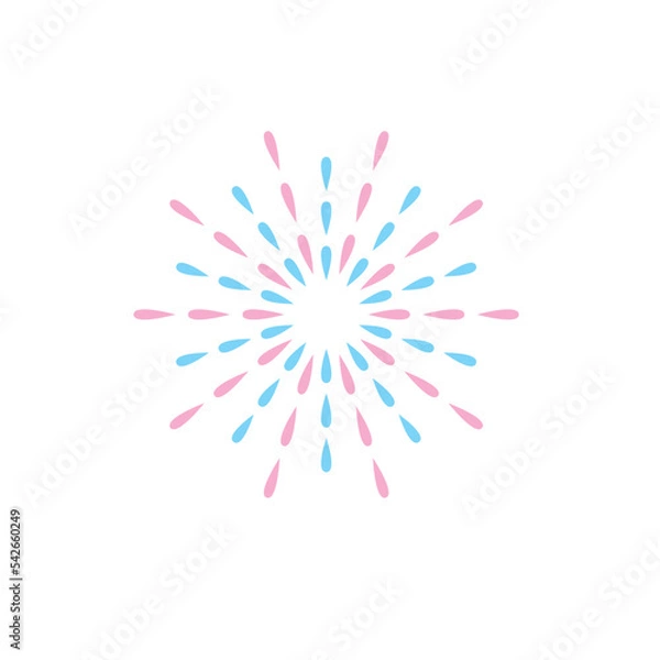 Obraz Colorful Firework Illustration