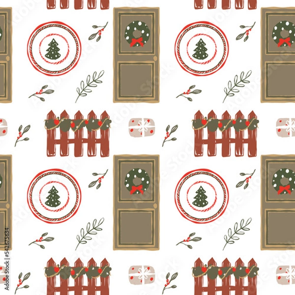 Obraz set of vintage, seamless pattern