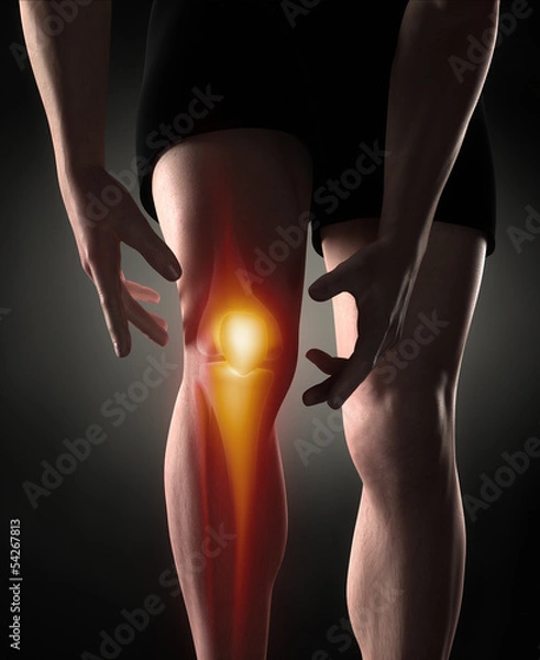 Obraz Man knee pain concept
