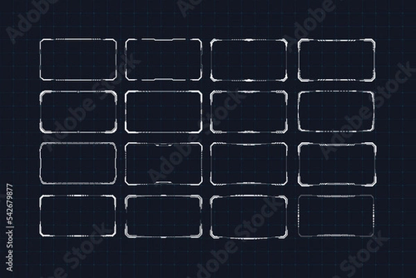 Fototapeta Abstract tech frame design