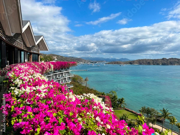 Obraz インドネシア、フローレス島のホテルのロビーからの景色。