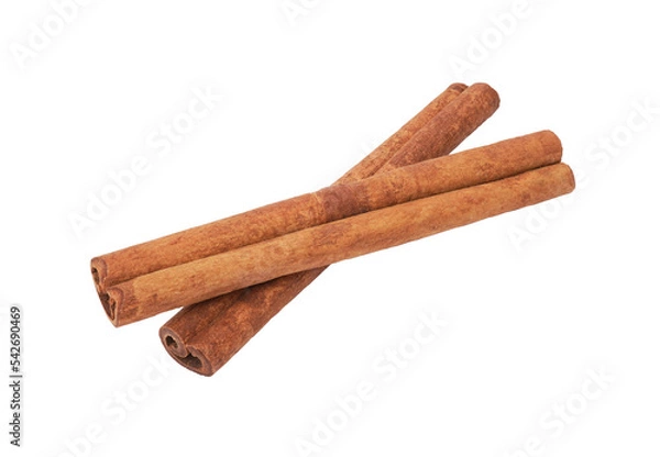 Fototapeta Cinnamon sticks and star anise spice isolated on white background with PNG.